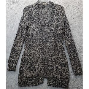 Essentials Cardigan Sweater Womens Medium Multi Knitted Long Sleeve Open Front